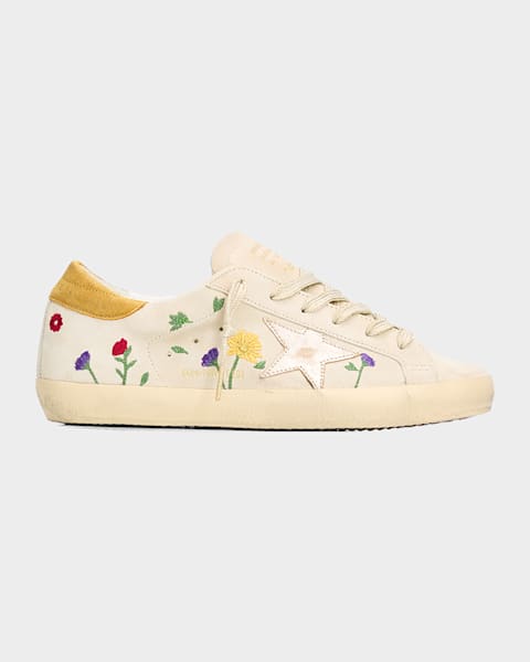 Golden Goose Super-Star Glitter-Star Low-Top Sneakers | Neiman Marcus