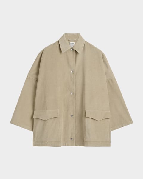 Toteme Signature Cropped Wool Double Jacket | Neiman Marcus