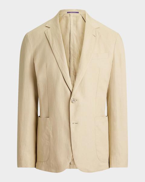 Ralph Lauren Purple Label Kent Hand-Tailored Silk-Linen Jacket