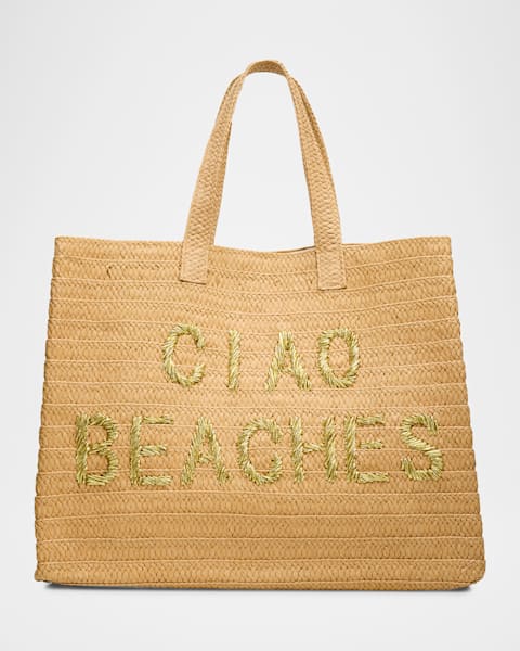 BTB Los Angeles Skye Ruffled Zigzag Tote Bag | Neiman Marcus