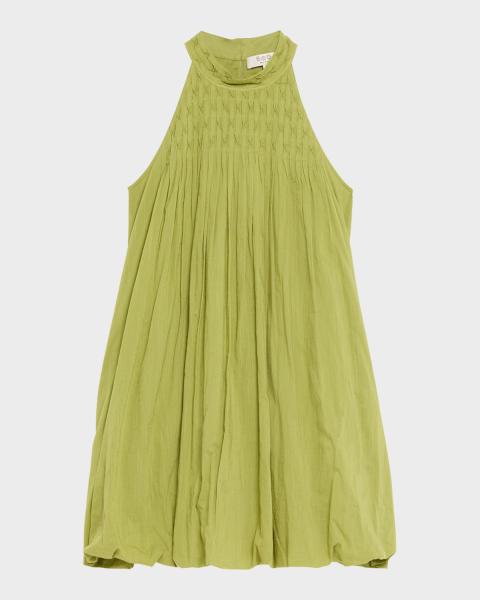 luli and me green velvet dress Luli & Me velvet float dress with scalloped lace collar 24M