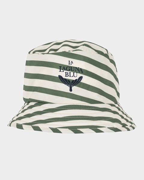 Burberry Kid's Check-Lined Reversible Bucket Hat, Size 12M-9