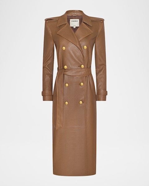 Burberry Ellingham Belted Flare Trench Coat | Neiman Marcus