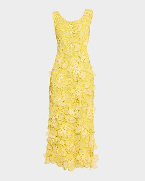 chinese dress ladies Leo Lin Lynn Midi Dress in Yellow main image 0