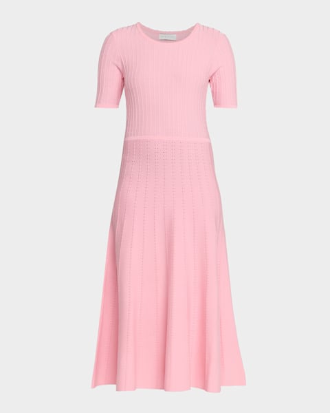 Elie Tahari The Lilia Floral Lace Midi Shirtdress | Neiman Marcus