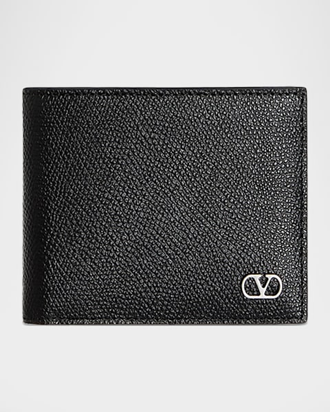 Balenciaga Men's Cash Square Leather Bifold Wallet | Neiman Marcus