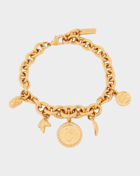 Gucci Sterling Silver Heart Bracelet With Trademark | Neiman Marcus
