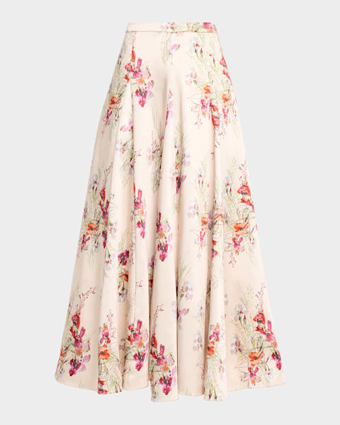 Joseph Pernette Belted A-Line Midi Skirt | Neiman Marcus