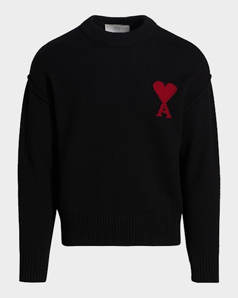 Prada Men's Worsted Wool Crew-Neck Sweater | Neiman Marcus