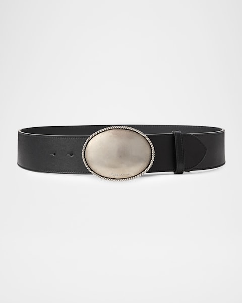 Ralph Lauren Collection Casted Concho Leather Belt | Neiman Marcus
