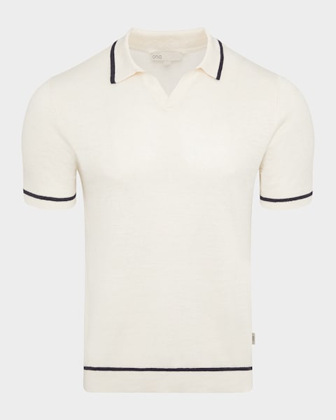 Amiri Men's MA Quad Half-Zip Knit Polo Shirt | Neiman Marcus