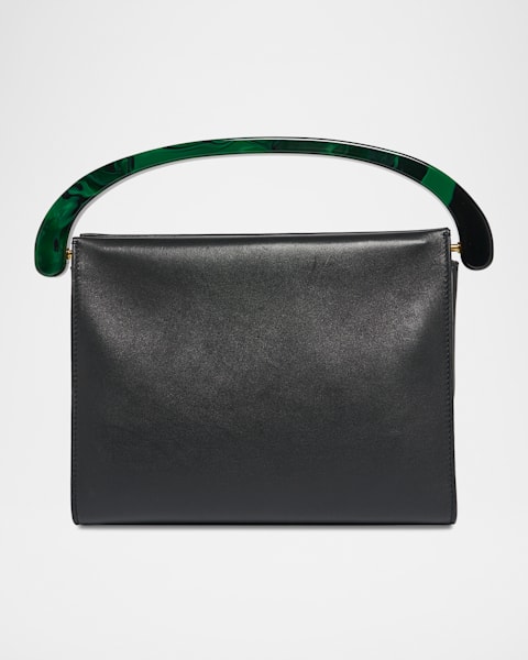 Dries Van Noten Crisp Scarf-Print Leather Tote Bag | Neiman Marcus