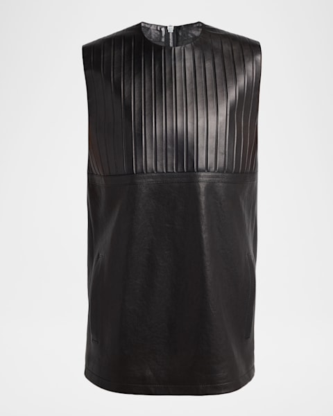 Spanx Leather-Like Combo Fitted Dress | Neiman Marcus