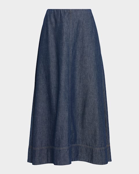 Cinq a Sept Laney Pleated Denim Lace Mini Skirt | Neiman Marcus