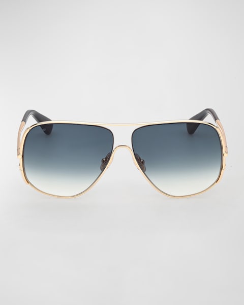 Ray-Ban Monochromatic Metal Aviator Sunglasses, Yellow Pattern