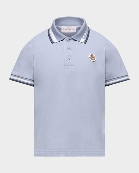 【美品】MONCLER　SOUTH・NORTH POLE L/S Tee【М】 Moncler Boy's Stretch Cotton Pique Polo Shirt, Size 12-14 | Neiman