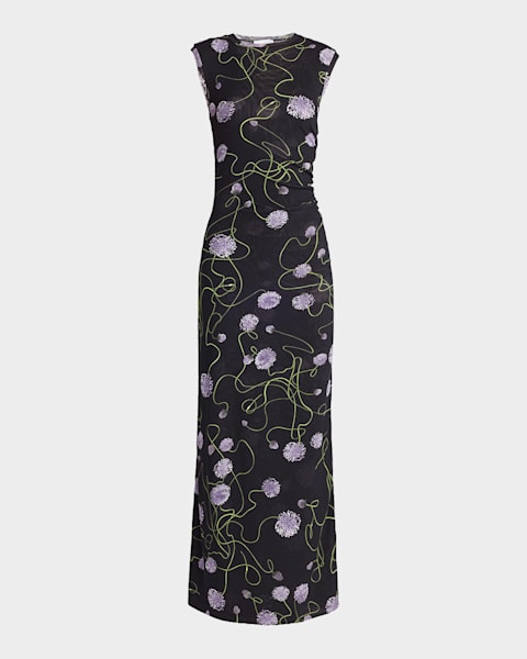 Stella McCartney Draped Cape Midi Dress | Neiman Marcus