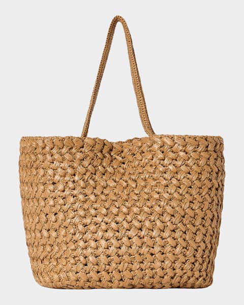 BTB Los Angeles Florian Pearly Straw Tote Bag | Neiman Marcus