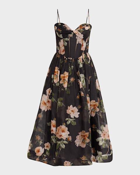 Zimmermann Hypnotic Halter Midi Dress | Neiman Marcus