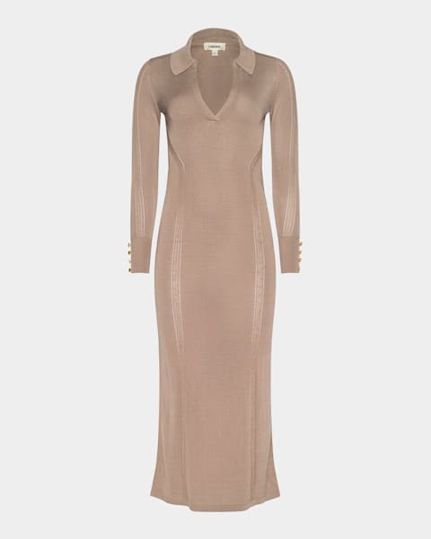 Marchesa Rosa Nautical-Print Viscose Twill Midi Shirtdress | Neiman Marcus