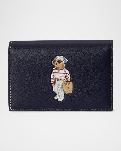 Polo Ralph Lauren Polo Bear Leather Wallet | Neiman Marcus