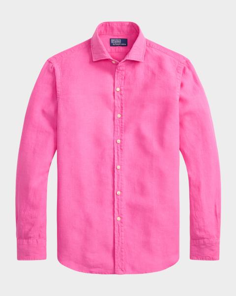 Polo Ralph Lauren Men's Classic-Fit Plaid Linen Sport Shirt