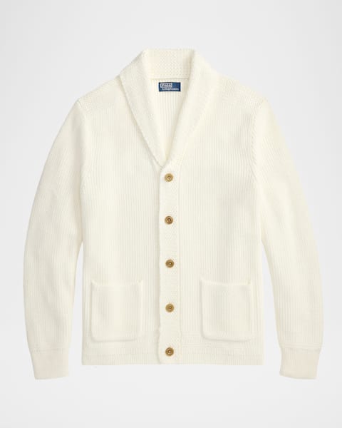 Givenchy Men's Couture Seam Knit Back-Logo Cardigan | Neiman Marcus