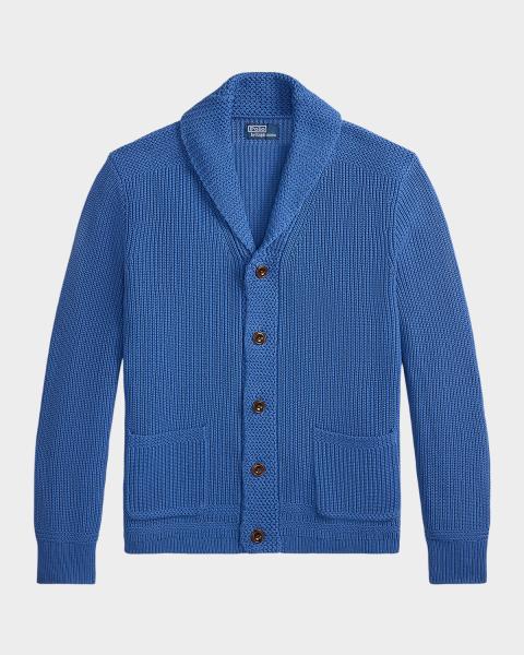 POLO RALPH LAUREN ピマコットンカーディガン Polo Ralph Lauren Men's Relaxed Fit Piqué-Knit Linen Cardigan