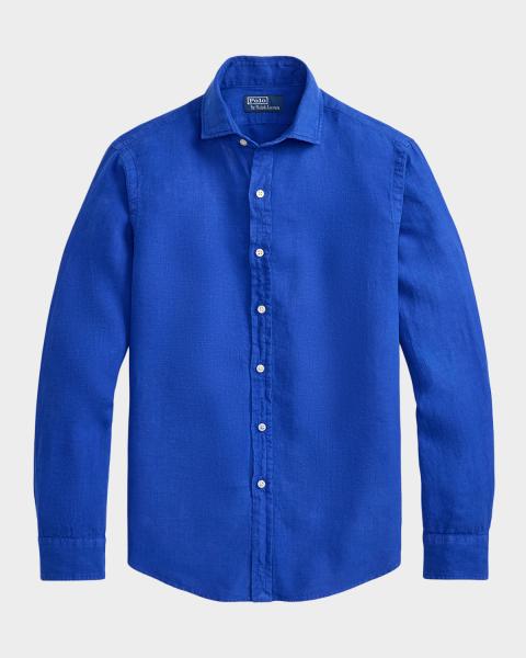 Polo Ralph Lauren Men's Classic-Fit Plaid Linen Sport Shirt