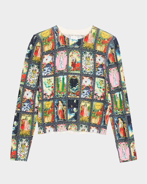 Dries Van Noten Torion Floral Lace Knit V-Neck Sweater | Neiman Marcus