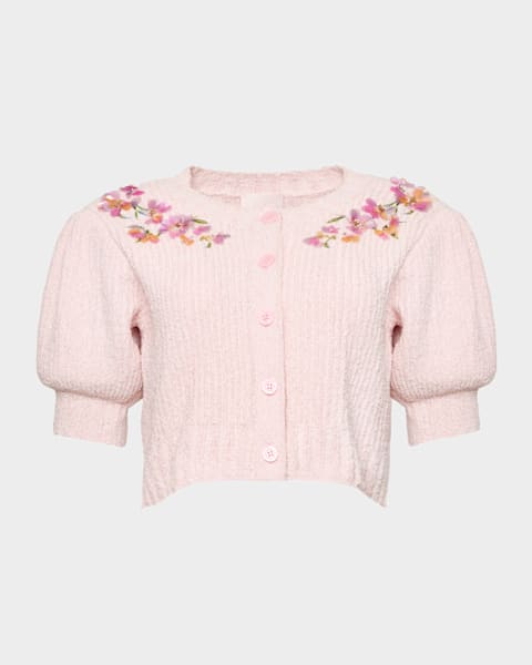 Theory Striped Linen-Blend Cropped Cardigan | Neiman Marcus