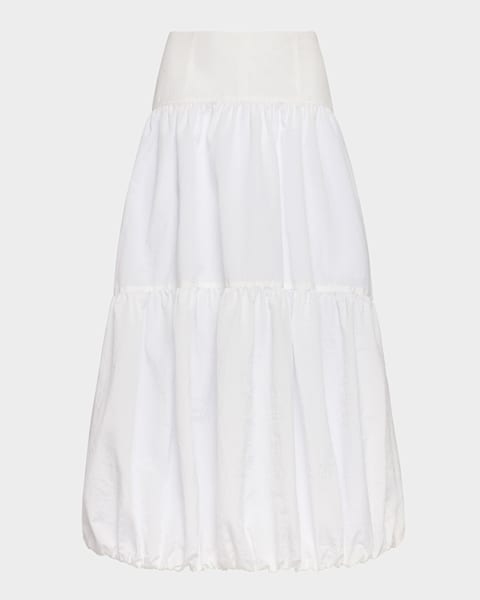 Cinq a Sept Zelda Asymmetric Denim Skirt | Neiman Marcus