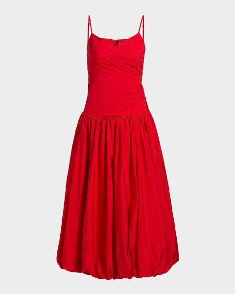 bronx and banco sabrina embroidered a line midi dress Bronx Banco Sabrina Midi Dress in Cream