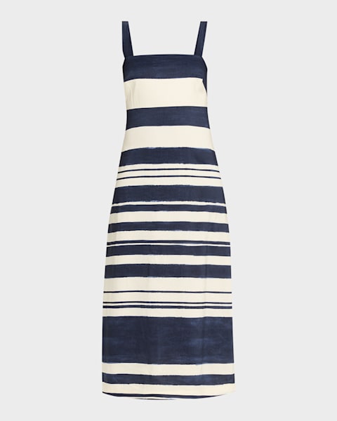 Veronica Beard Loreta Belted Linen Shirtdress | Neiman Marcus
