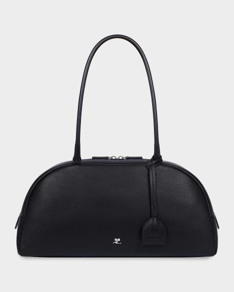 Prada Flou Zip Leather Top-Handle Bag | Neiman Marcus