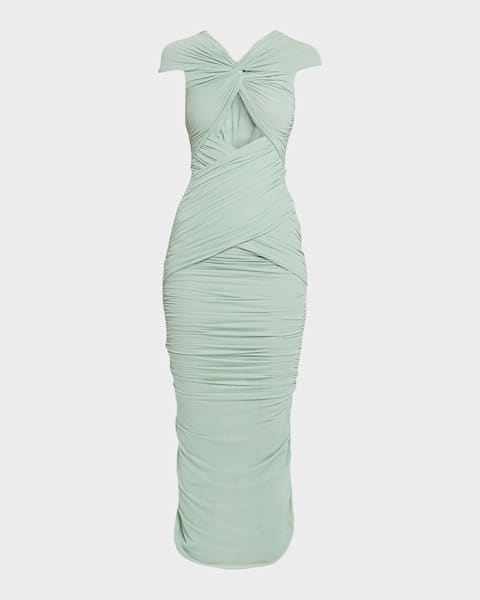 Iro Nalone One-Shoulder Metallic Strass Mini Dress | Neiman Marcus