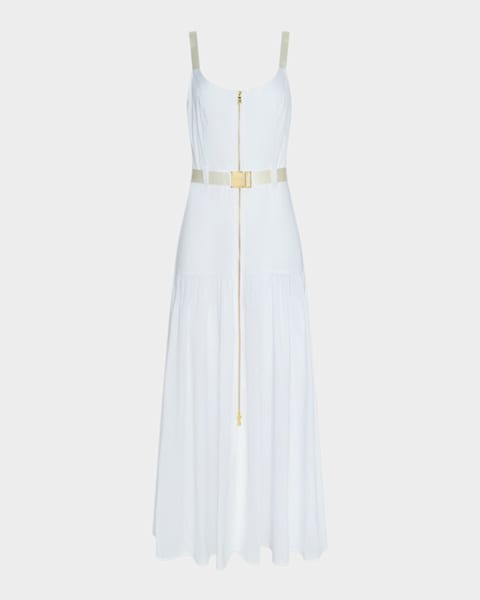 STAUD Gwen Drop-Waist Midi Dress
