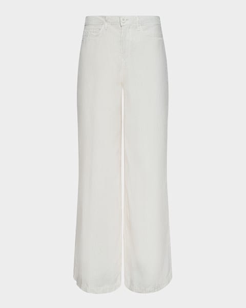 Versace White Washed Denim Straight-Leg Pants | Neiman Marcus