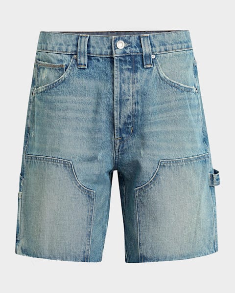 PURPLE Men's P059 Beaded Monogram Shorts | Neiman Marcus