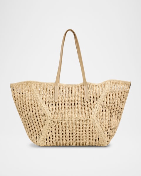 Brunello Cucinelli Duo Mini Croc-Embossed Suede Shopper Tote Bag