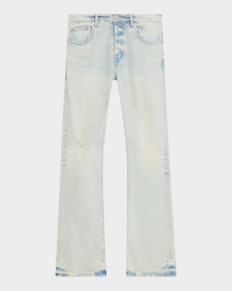 PURPLE Men's P001 Optic White Skinny Jeans | Neiman Marcus