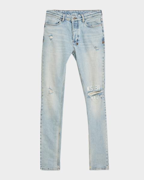 Ksubi Men's Van Winkle Angst Trashed Skinny Jeans | Neiman Marcus