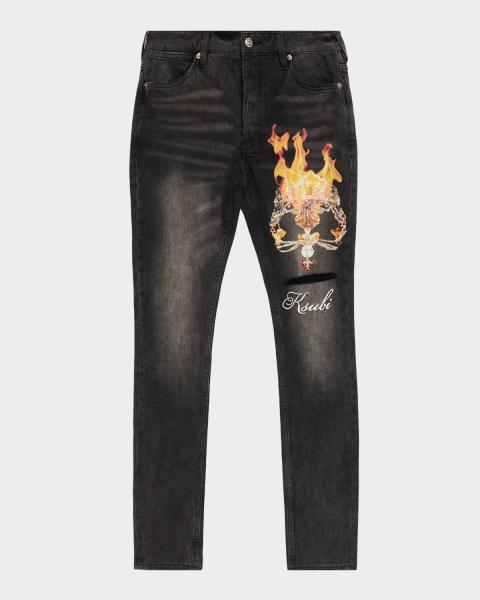 Ksubi Men's Van Winkle Plus Studded Skinny Jeans | Neiman Marcus