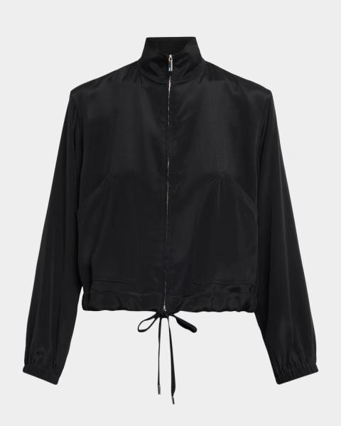 Prada Re-Nylon Hooded Zip Up Jacket | Neiman Marcus