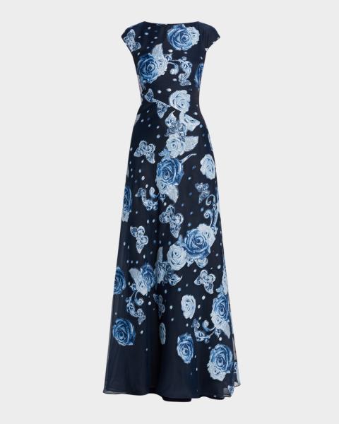 A.L.C. Nadia Draped Satin Gown | Neiman Marcus