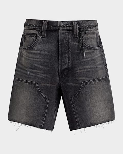 Willy Chavarria Men's Hardcore Relaxed Buffalo-Fit Fleece Shorts