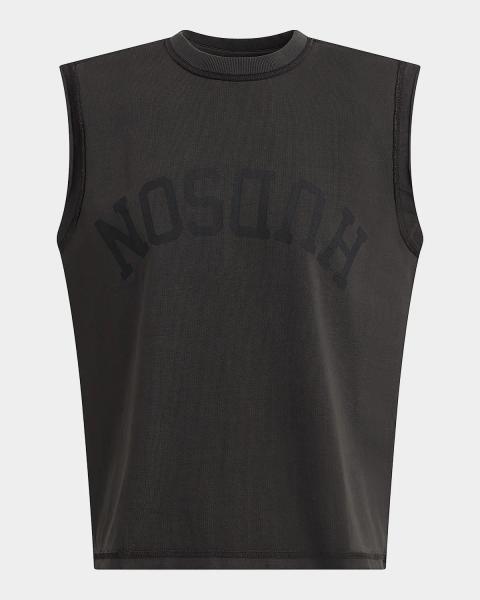 Balmain Men's Relaxed-Fit Logo-Print Tank Top | Neiman Marcus