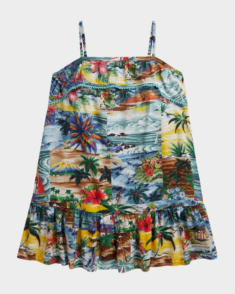 Polo Ralph Lauren Girl's Classic Oxford Belted Dress W/ Bloomers