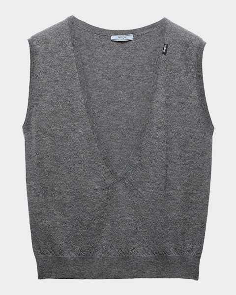 Prada Wool Knit Sweater Vest | Neiman Marcus