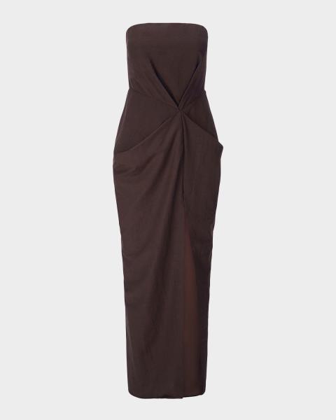 staud brown sequin dress Le Sable Slit Maxi Temperance Tiered Milkmaid Maxi slouch Sarah Staudinger and George SIZ:7